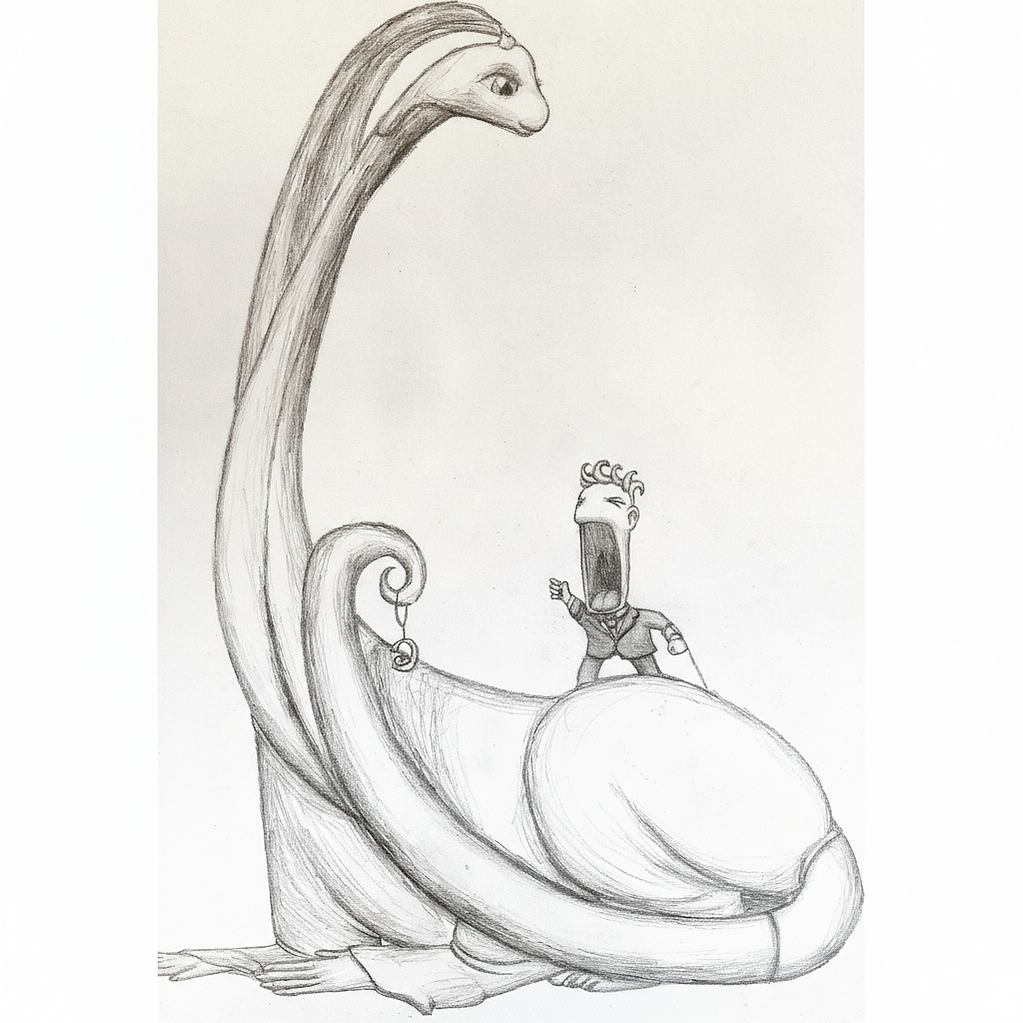 Seuss-like creature drawing